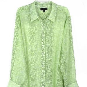 🍒BOGO! Lane Bryant Lime Green Top, Sz 18/20, EUC